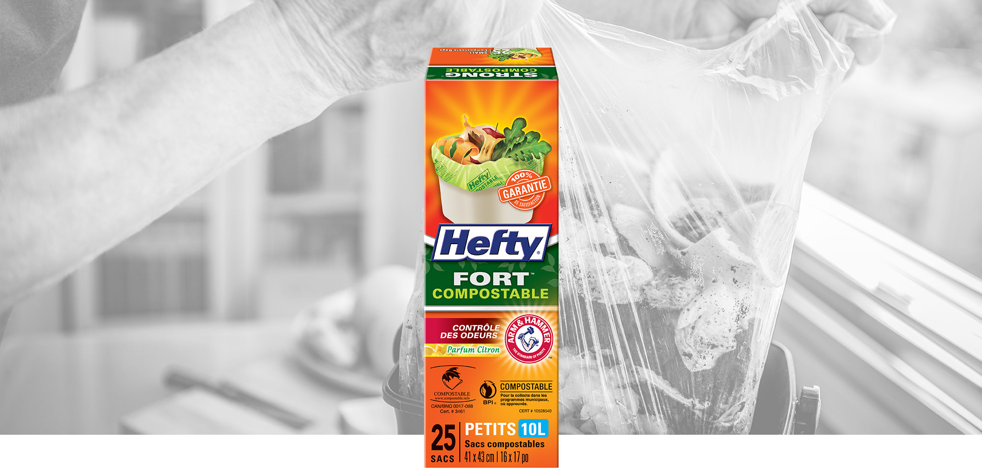 Petits sacs compostables Hefty® FORTM