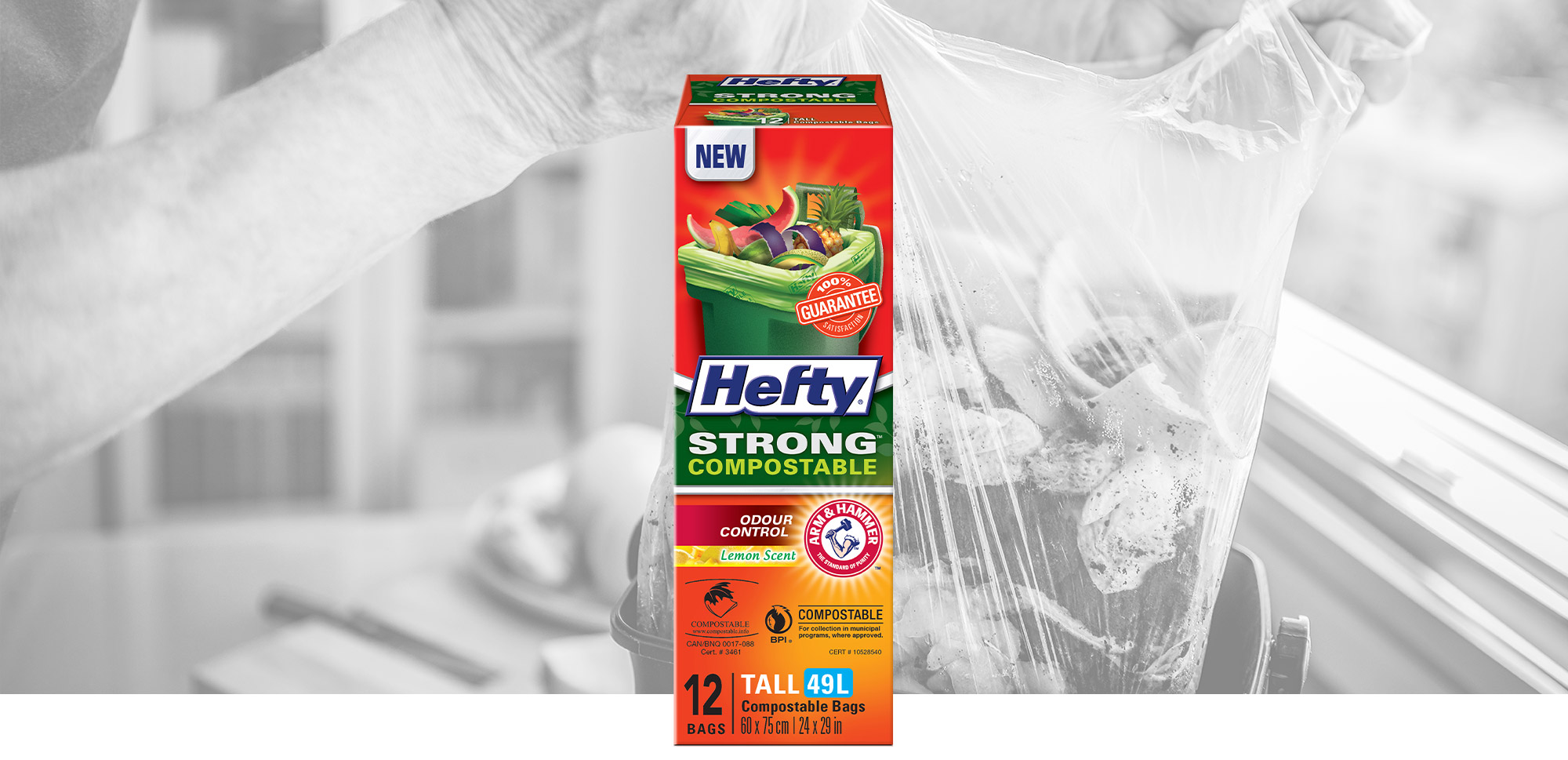 Hefty® STRONG™ Compostable Tall Bags
