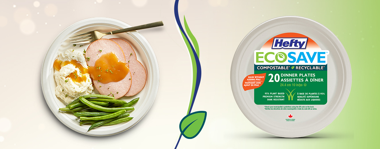 ECOSAVE Dinner Plates - 40ct