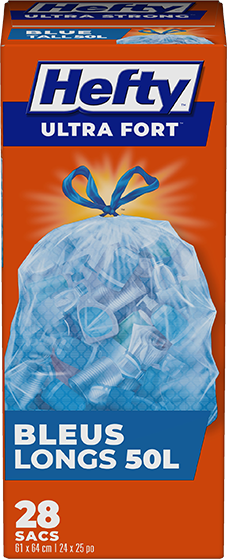 Sacs bleus et transparents