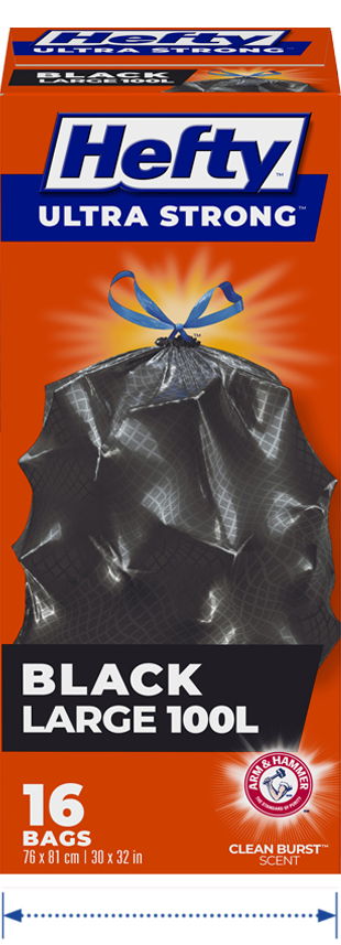 hefty ultra strong black large 16 bags