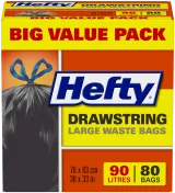 Drawstring 90L 80ct